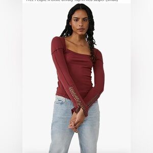Free People Red Jasper Top